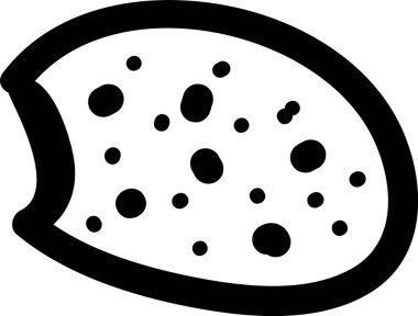 Doodle Kurabiye Simgesi Vektör İllüstrasyonu