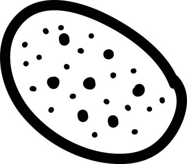 Doodle Kurabiye Simgesi Vektör İllüstrasyonu