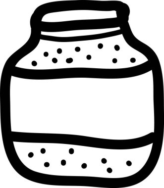 Doodle Jam Jar Vektör İllüstrasyonu