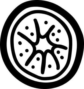 Doodle Limon Dilimleme Vektörü İllüstrasyonu