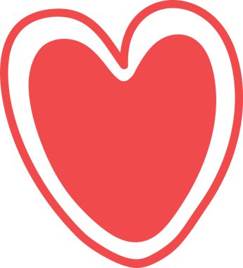 El çizimi Kalp şekli vektör çizimi