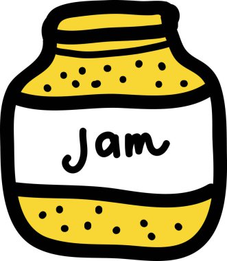 Doodle Jam Jar Vektör İllüstrasyonu