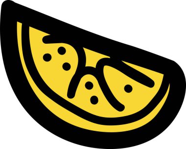 Doodle Limon Dilimleme Vektörü İllüstrasyonu