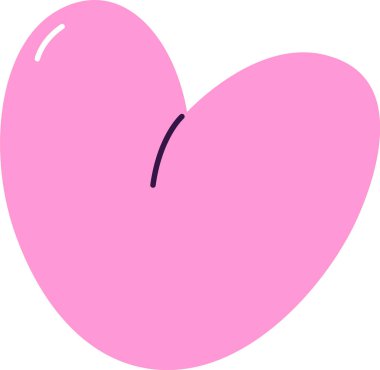 El Çizimi Sevgililer Günü Kalp Vektörü İllüstrasyonu