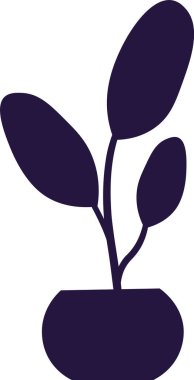 Ot Çiçeği Siluet Vektörü İllüstrasyonu