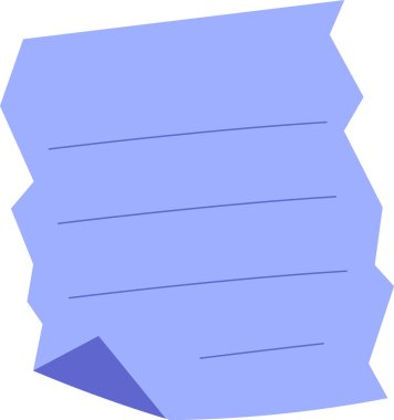 Yırtık Kağıt Not Vektörü İllüstrasyonu