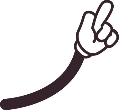 Çizgi film Karakterleri Vektör İllüzyonunu Gösteren Elle