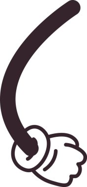 Çizgi film Karakterleri El Vektörü İllüstrasyonu