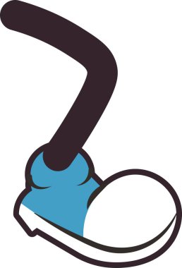 Çizgi film Karakterleri Bacak Vektörü İllüstrasyonu