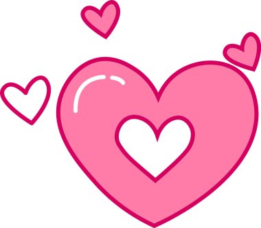 Elle çizilmiş Kalpler Kalıp Vektör İllüstrasyonu