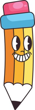 Çizgi film Kalem Karakteri Vektör İllüstrasyonu