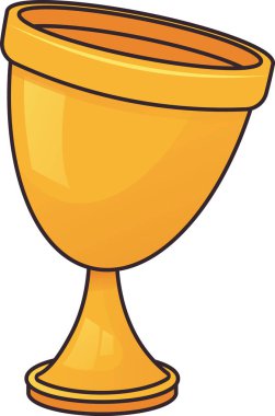 El yapımı Altın Kupa Kazanan Vektör İllüstrasyonu