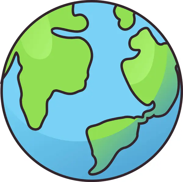 El Yazması Gezegen Dünya Vektör Resimleri