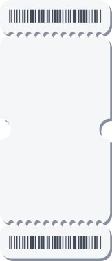 Barkod Vektör İllüstrasyonlu Bilet Kuponu
