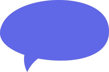 Oval Şekil Konuşma Kabarcık Vektörü İllüstrasyonu