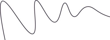 El Çizimi Eğrisi Çizgi Vektörü İllüstrasyonu