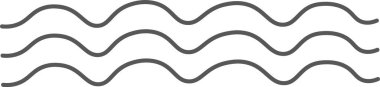 Lined Waves Simge Vektörü İllüstrasyonu