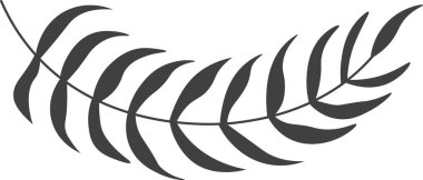 Branch Siluet Vektör İllüstrasyonunu Bırakır