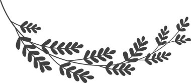 Branch Siluet Vektör İllüstrasyonunu Bırakır