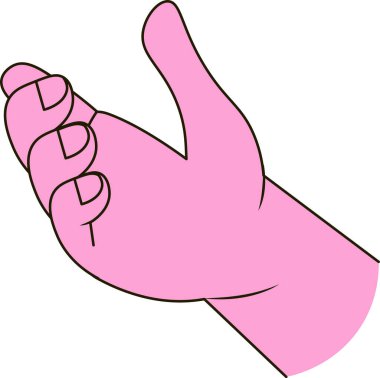 El Çizimi İnsan Eli Vektör İllüstrasyonu