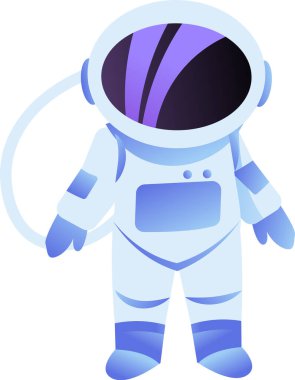 Uzay vektör illüstrasyonunda astronot