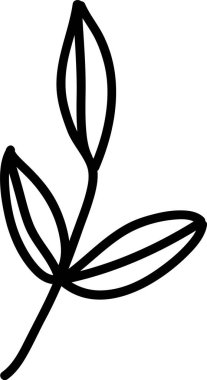 Çiçek Şubesi Taslak Vektör İllüstrasyonu