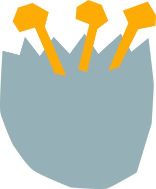 Çiçek Kağıt Kesiği Şekil Vektörü İllüstrasyonu