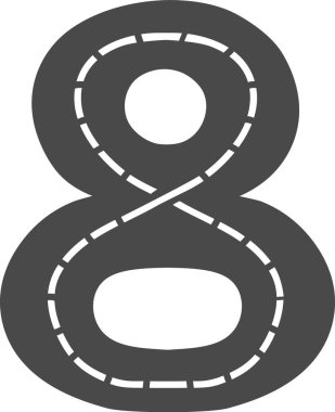 Sekiz basamaklı yol alfabesi Çocuk Vektör İllüstrasyonu