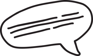 Konuşma Baloncuğu Simge Vektörü İllüstrasyonu