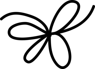 Lined Ribbon Yay Vektörü İllüstrasyonu