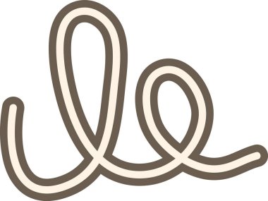 Çizim tarzında kıvrımlı çizgi. Vektör İllüstrasyonu.