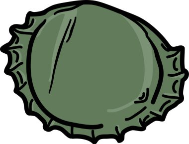 Kullanılan Metalik Şişe Kapağı Vektör İllüstrasyonu