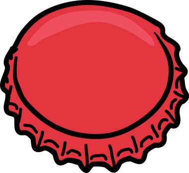 Kullanılan Metalik Şişe Kapağı Vektör İllüstrasyonu