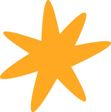 Oyuncu sanatsal tarzda eşsiz soyut yıldız patlaması şekli. Vektör İllüstrasyonu.