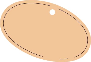 Boş Karton Kağıt Oval Fiyat Etiketi Vektör ResmiComment
