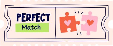 Kusursuz Eşleştirme Kupon Bilet Vektörü İllüstrasyonu