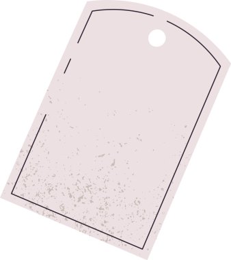 Boş Karton Kağıt Fiyat Etiketi Vektör İllüstrasyonu