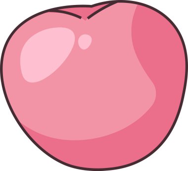 El çizimi kiraz vektörü illüstrasyonu