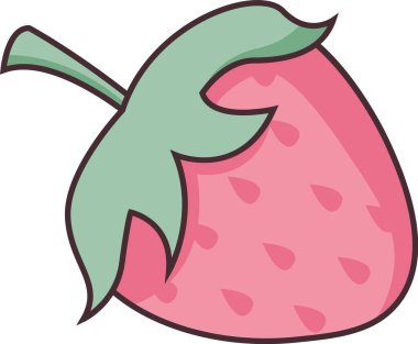 El yapımı Çilek Meyve Vektörü İllüstrasyonu