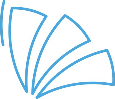 Işık Işınları Ana Hattı Doodle Vektör İllüstrasyonu