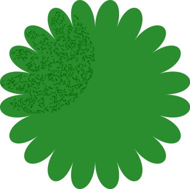 Elle çizilmiş estetikten esinlenilmiş cesur şekillere ve dokulara sahip soyut bir çiçek. Vektör İllüstrasyonu.