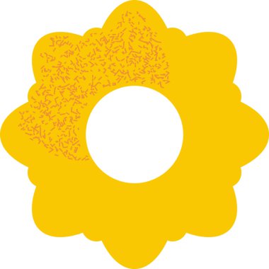 Elle çizilmiş estetikten esinlenilmiş cesur şekillere ve dokulara sahip soyut bir çiçek. Vektör İllüstrasyonu.