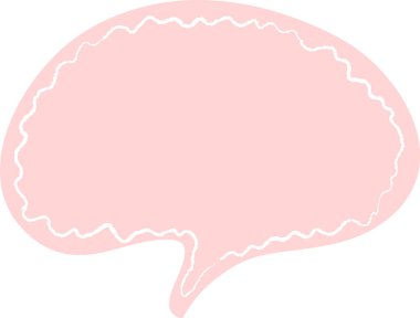 El Çizimi Konuşma Kabarcık Vektörü İllüstrasyonu