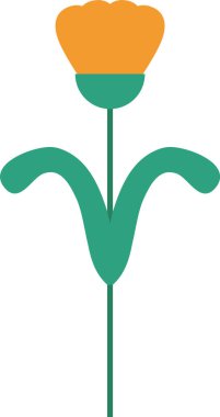 Halk İskandinav Çiçek Vektörü İllüstrasyonu