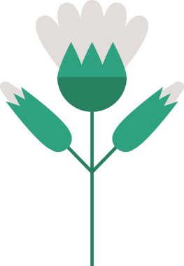 Halk İskandinav Çiçek Vektörü İllüstrasyonu