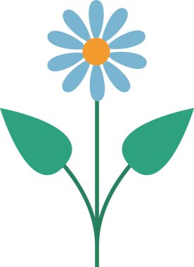 Halk İskandinav Çiçek Vektörü İllüstrasyonu