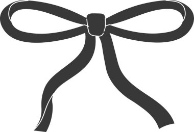 El Çizimi Yay Siluet Vektör İllüstrasyonu