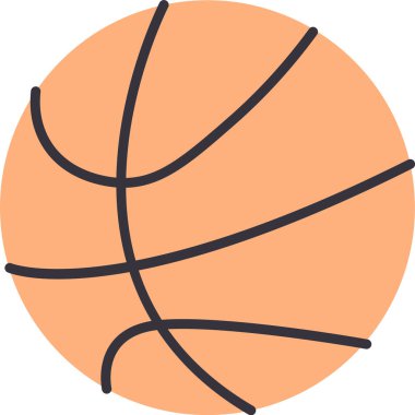El çizimi Basketbol Topu Vektörü İllüstrasyonu