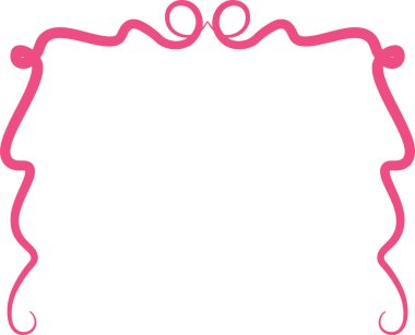 El Çizgisi Dalgalı Çerçeve Vektörü İllüstrasyonu