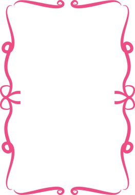 Fiyonk Vektörü İllüstrasyonlu El Çizimi Dalgalı Çerçeve